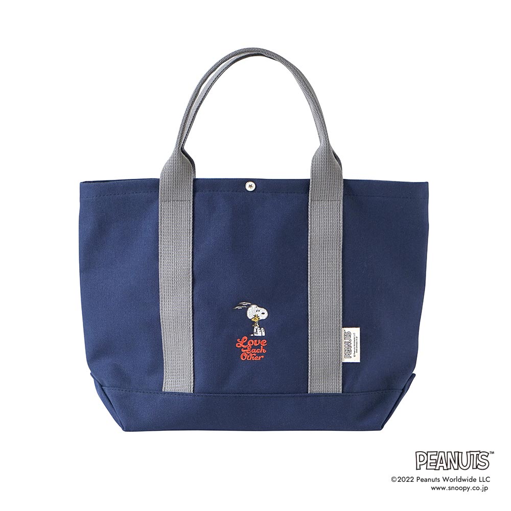 トートバッグ ネイビー スヌーピー PEANUTS×10mois ◆