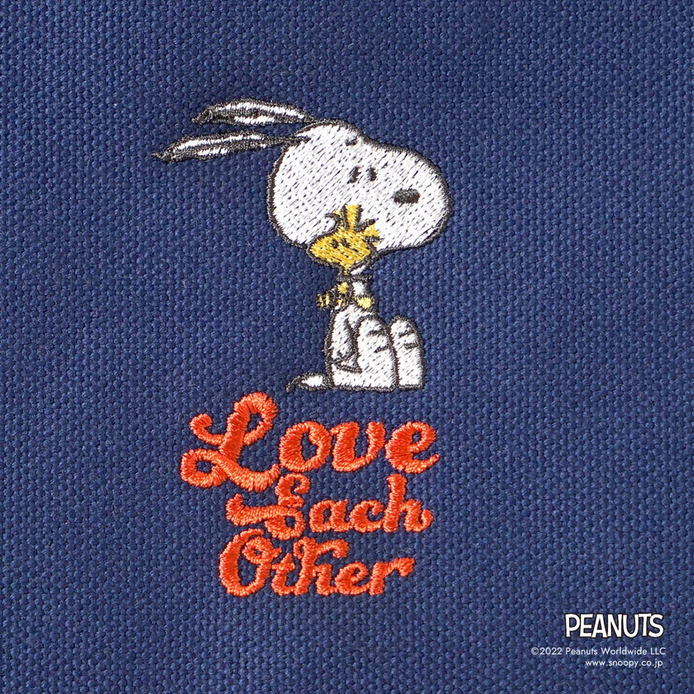 トートバッグ ネイビー スヌーピー PEANUTS×10mois ◆