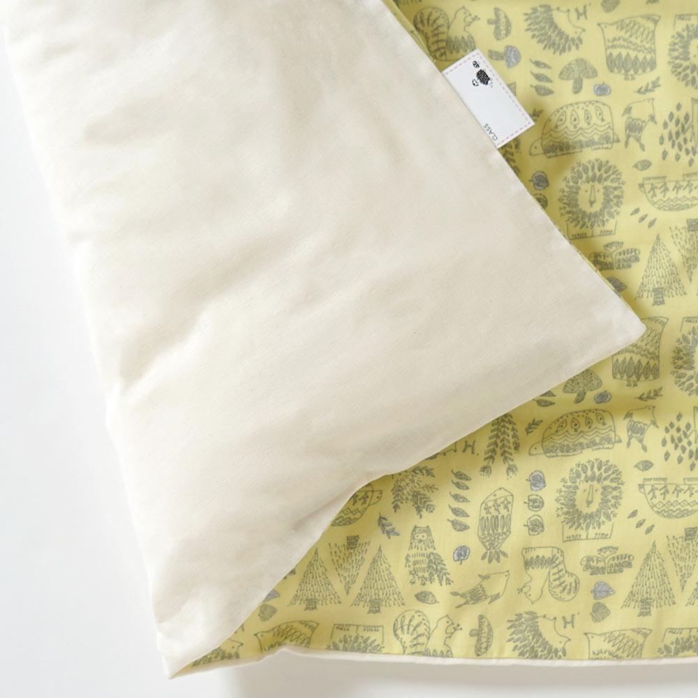 掛け布団カバー（お昼寝・通常サイズ）　pono オーガニックコットン　lemon grass