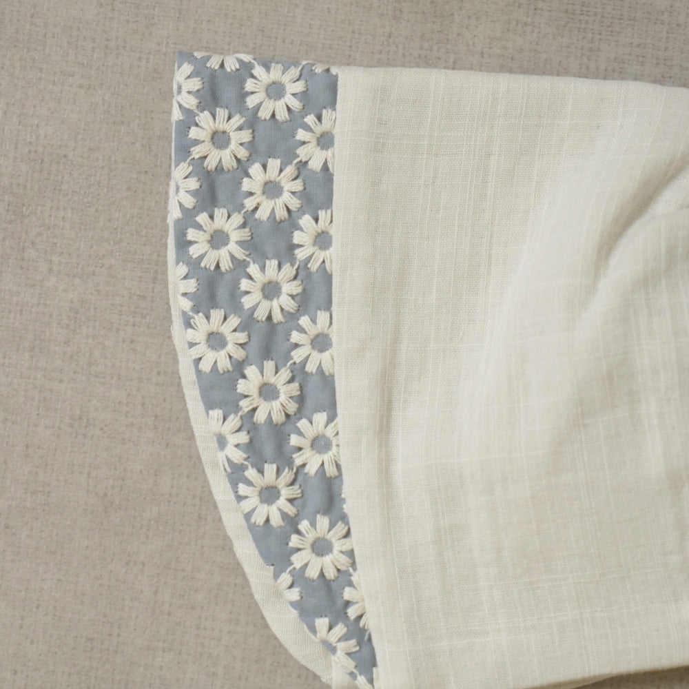 flower刺繍ボンネット ライトグレー42-44cm