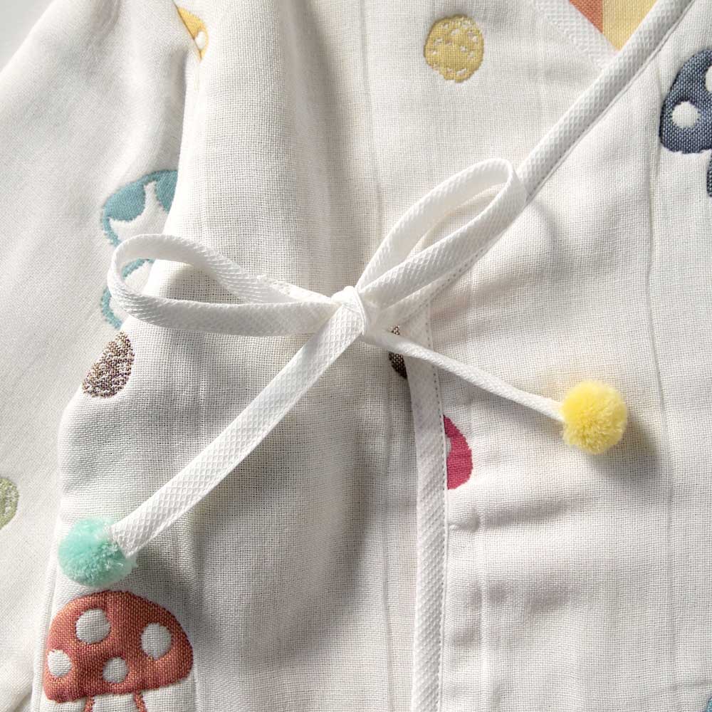 シャンピニオン　ナイトローブ ふくふくガーゼ(6重ガーゼ)　/ 名入れ刺繍可