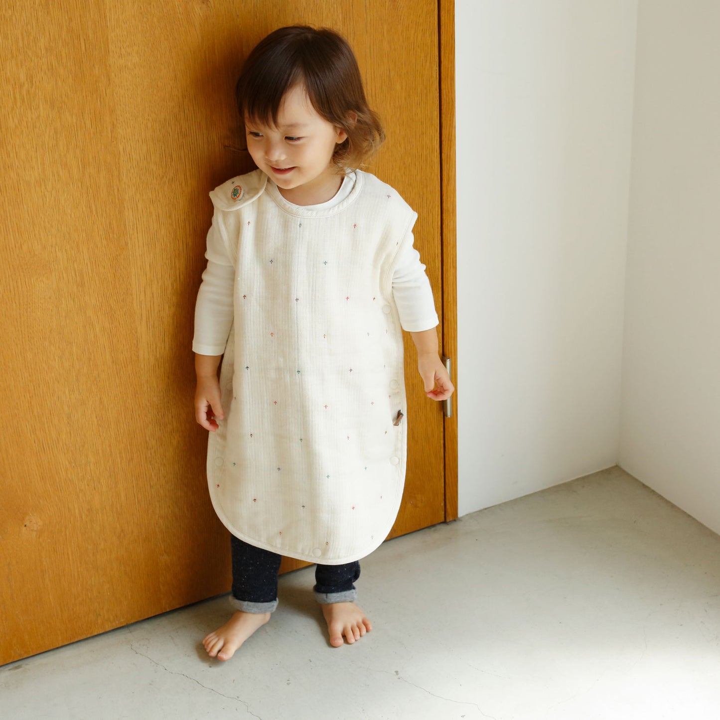 スリーパー　トドラー・キッズサイズ ふくふくガーゼ(6重ガーゼ)　 / 名入れ刺繍可