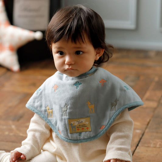 Amelie(アメリ)　ふくふくガーゼ 2wayビブ(2枚セット)  / 名入れ刺繍可