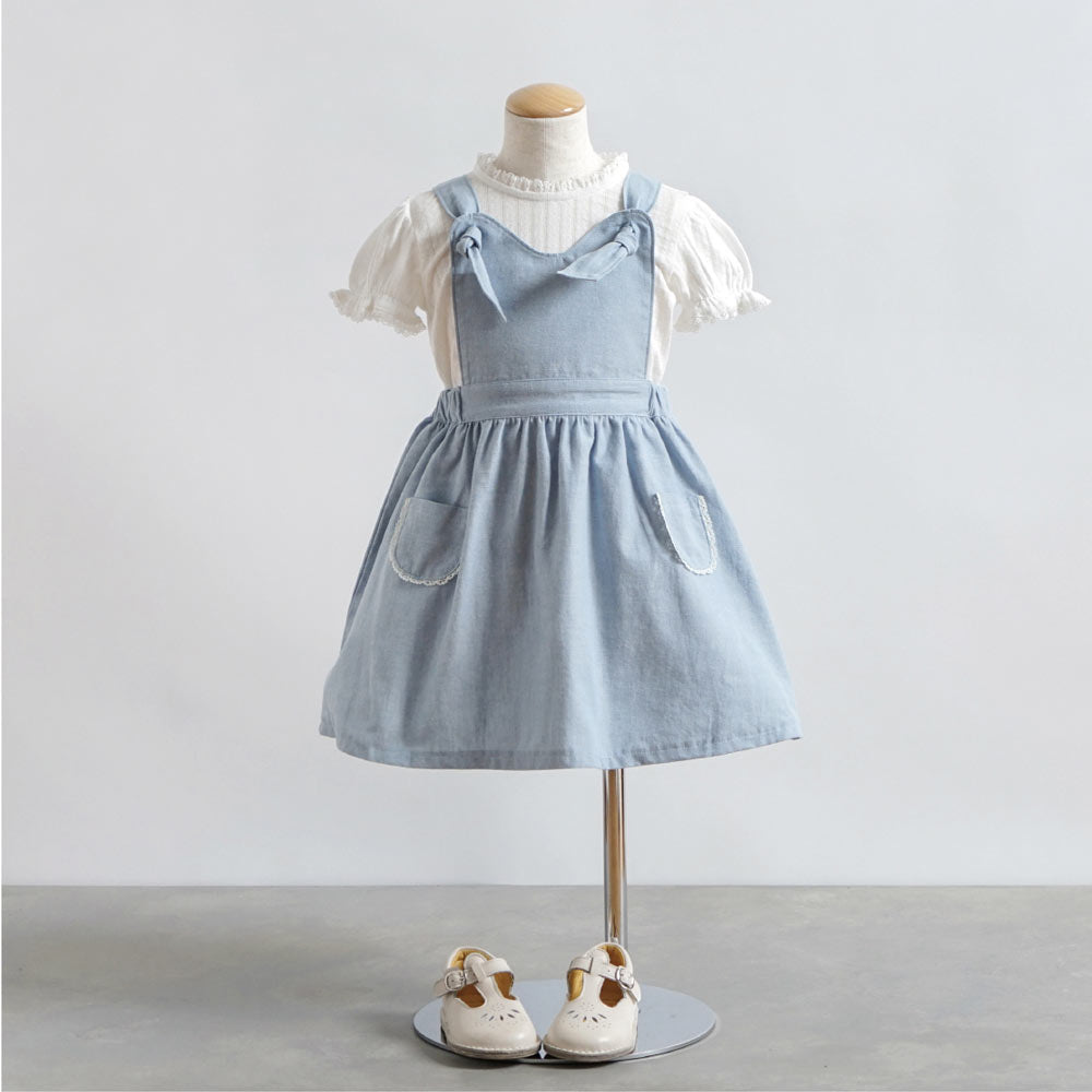 レーシーニット半袖トップス　ホワイト　80cm・90cm・100cm・110cm