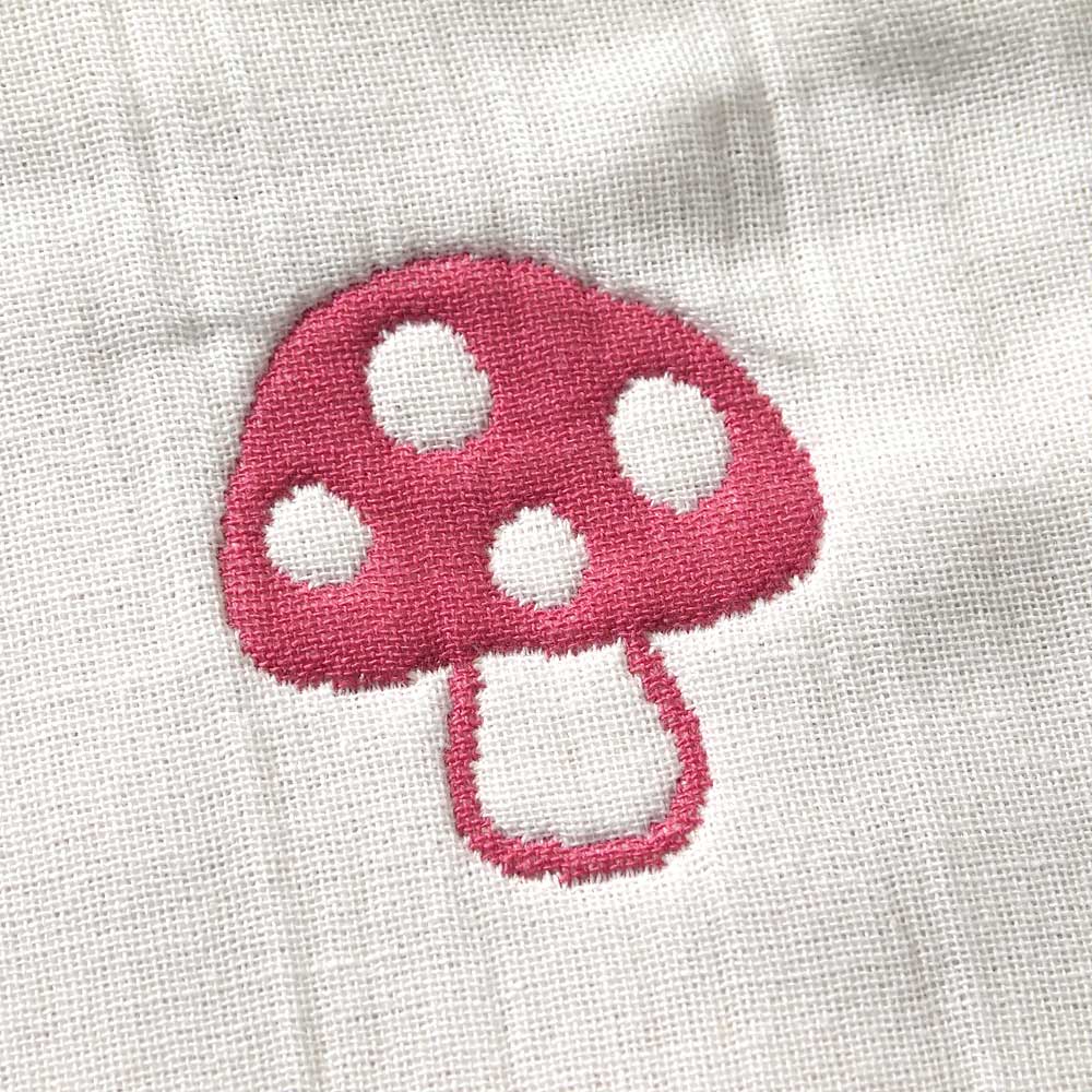 シャンピニオン　ナイトローブ ふくふくガーゼ(6重ガーゼ)　/ 名入れ刺繍可