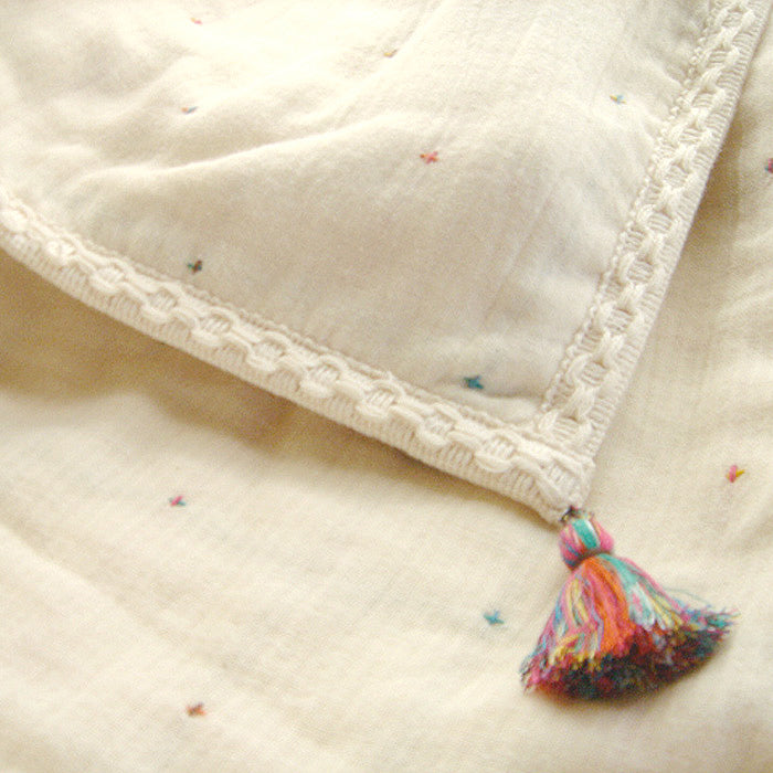 ガーゼケット(大人サイズ)  ふくふくガーゼ(6重ガーゼ)　 / 名入れ刺繍可 シングルサイズ