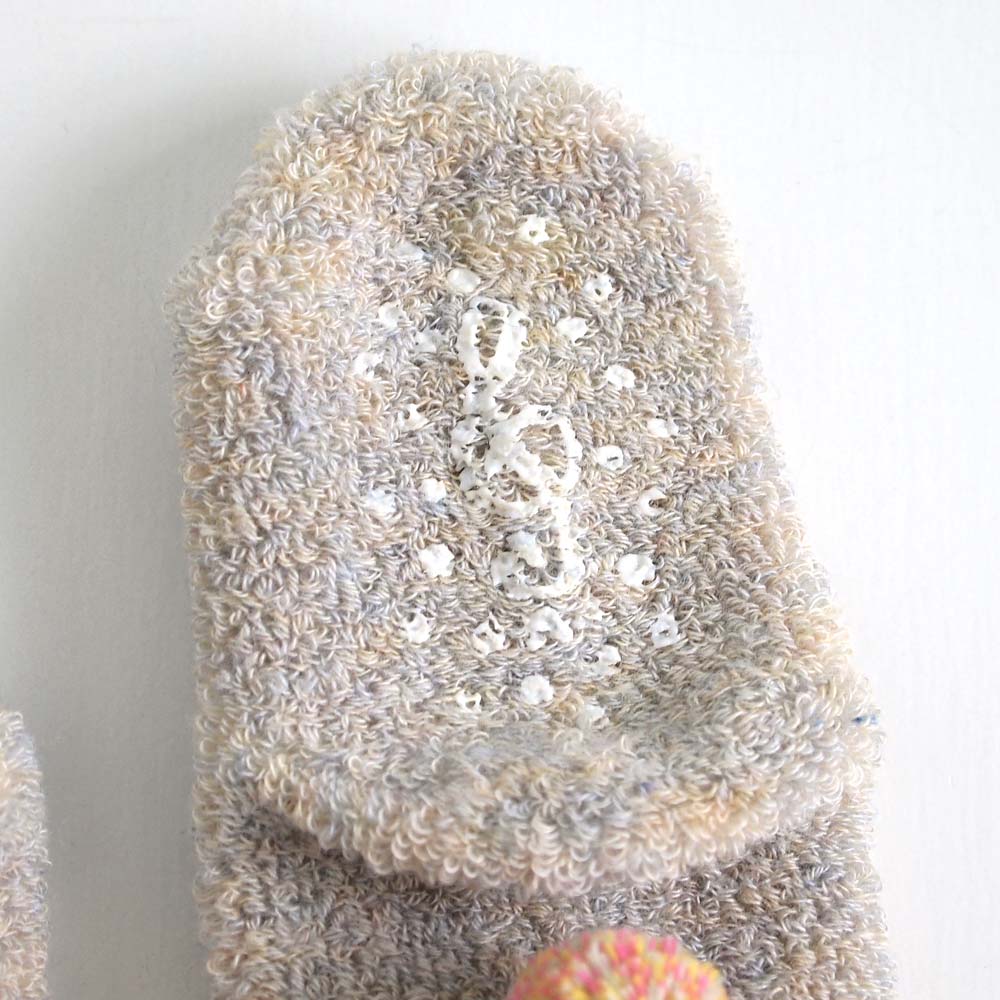 パイルくつした 杢ベージュ 7～9cm・9～11cm