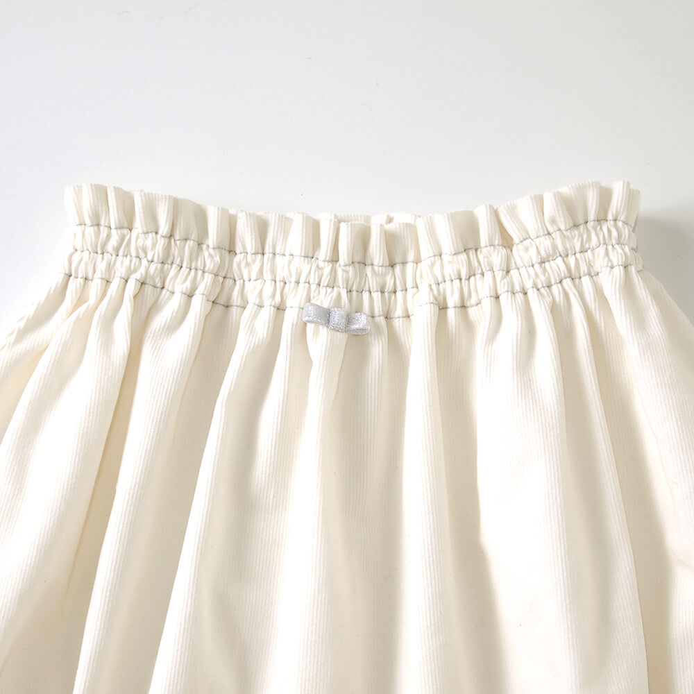 【予約】コーデュロイたっぷりブルマ　ホワイト　70-90cm