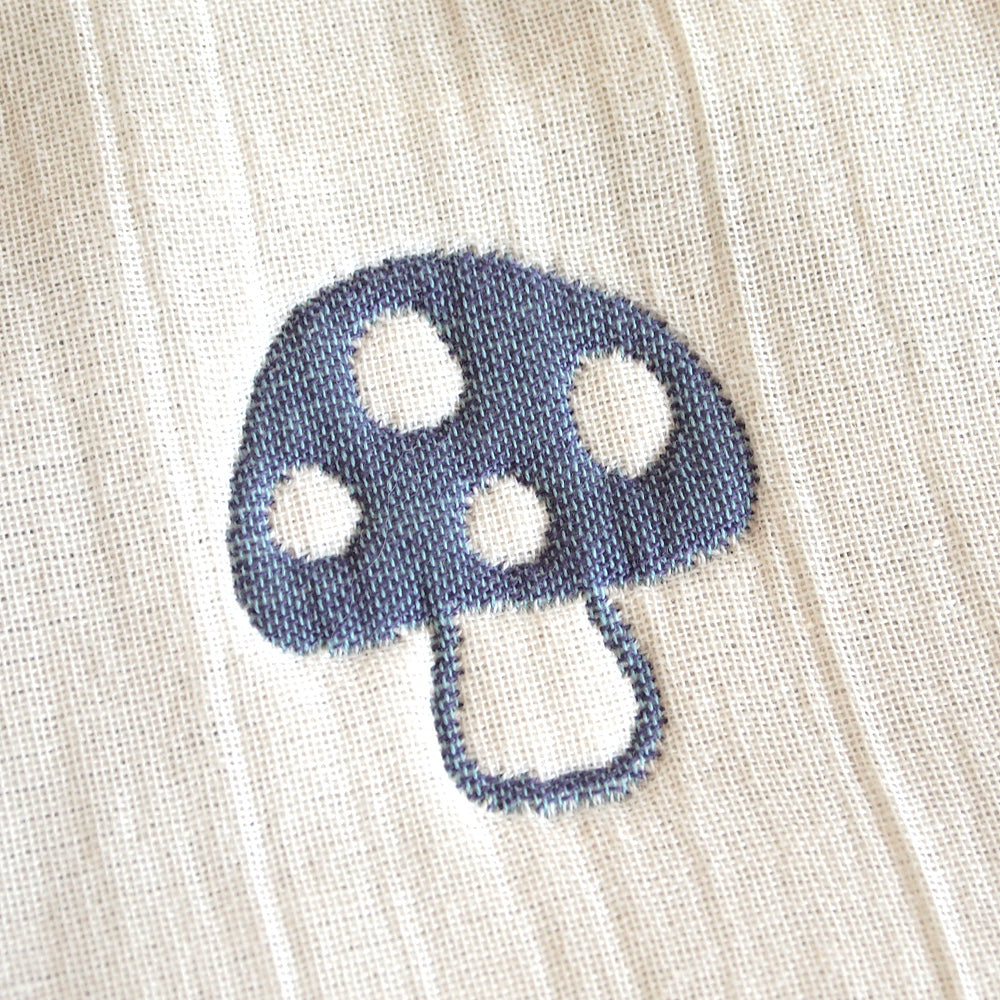 シャンピニオン　ガーゼケット(大人サイズ) ふくふくガーゼ(6重ガーゼ)　/ 名入れ刺繍可　シングルサイズ