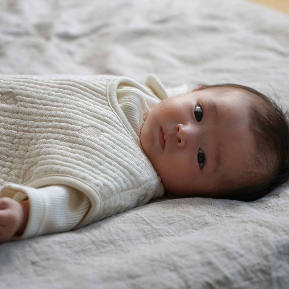 guri　スリーパー　ベビーサイズ 　ふくふくガーゼ(6重ガーゼ)　/ 名入れ刺繍可