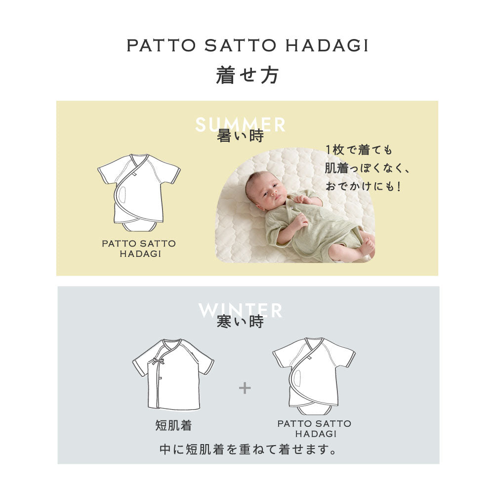 【一部予約】PATTO SATTO HADAGI　肌着２点セット　50-60cm・60-70cm　男の子