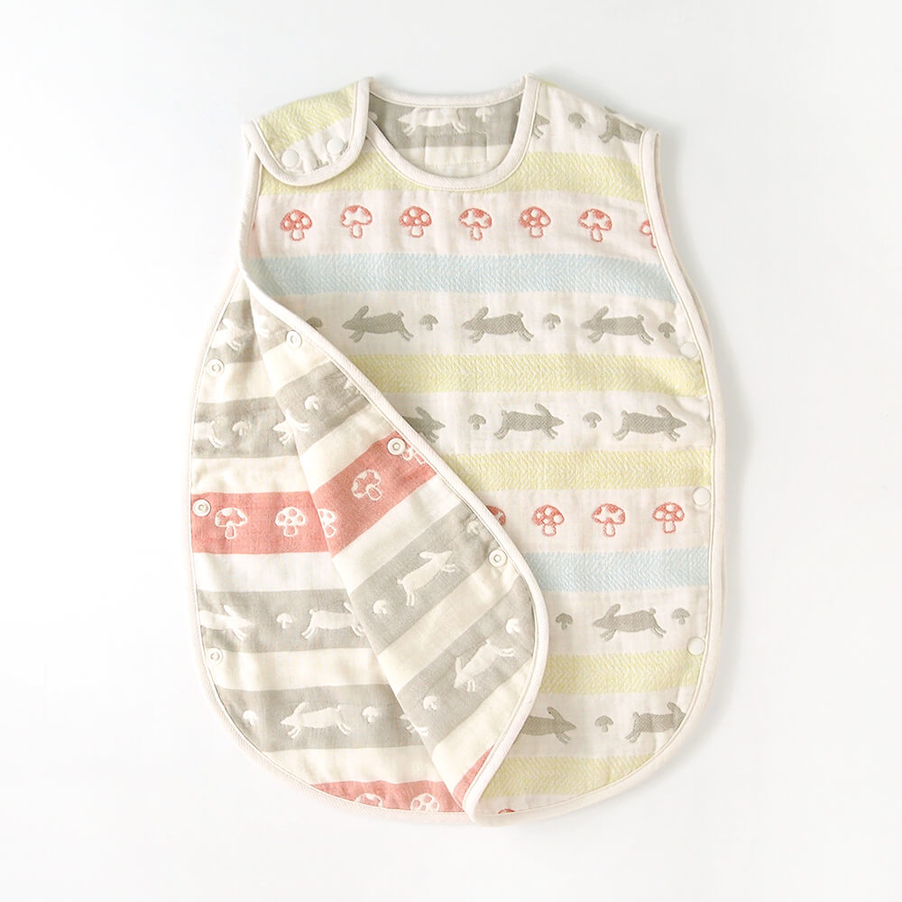ラパンラパン　スリーパー　ベビーサイズ　ふくふくガーゼ(6重ガーゼ)　/ 名入れ刺繍可