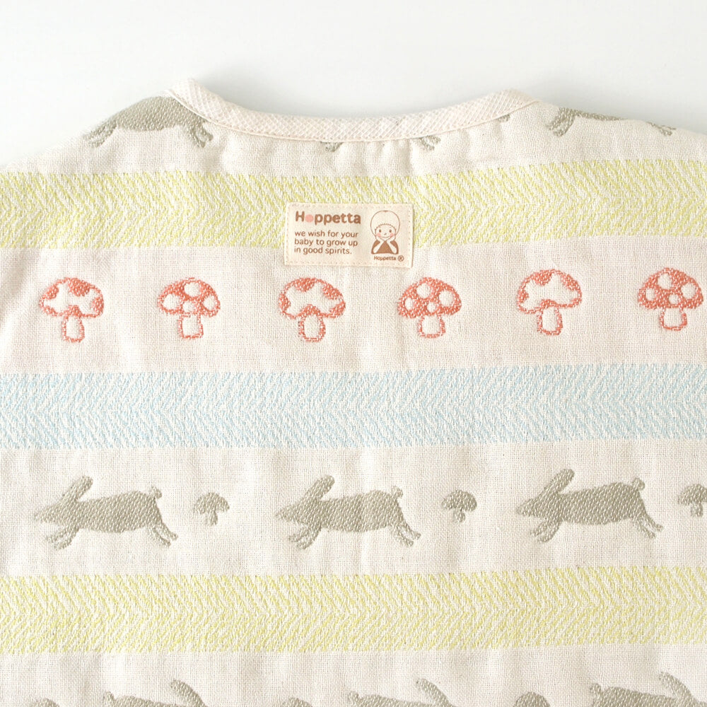 ラパンラパン　スリーパー　ベビーサイズ　ふくふくガーゼ(6重ガーゼ)　/ 名入れ刺繍可