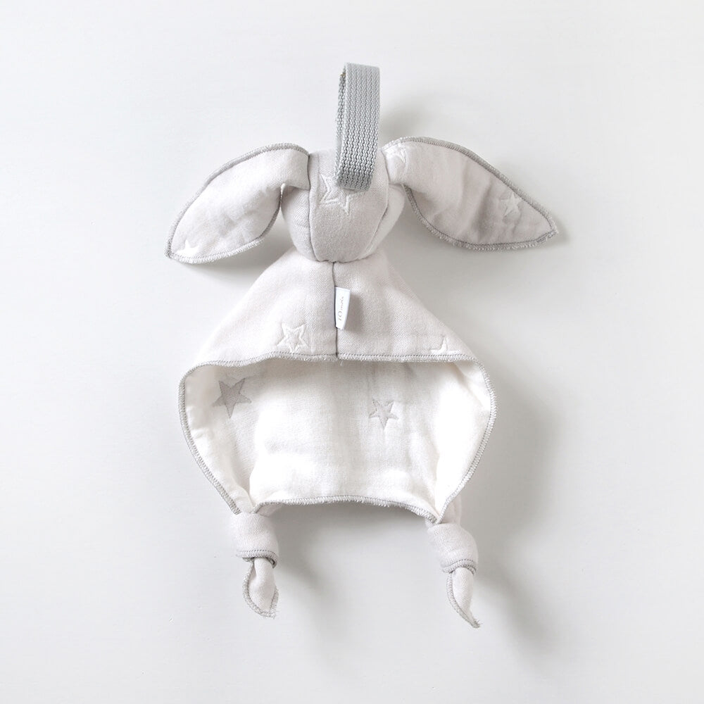 グレー　mini me ベビートイ ふくふくガーゼ(6重ガーゼ)  / 名入れ刺繍可