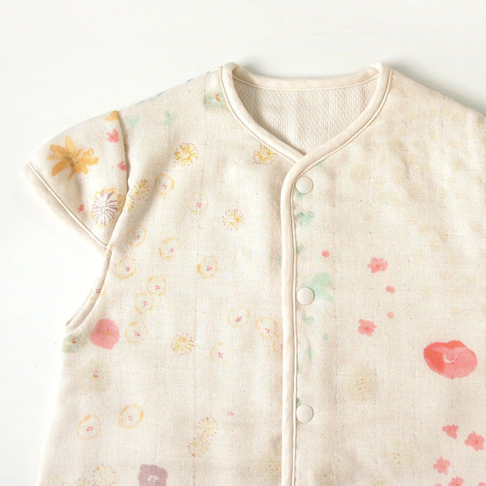 アメザイク　2wayスリーパー　袖付き　6重ガーゼ / 名入れ刺繍可
