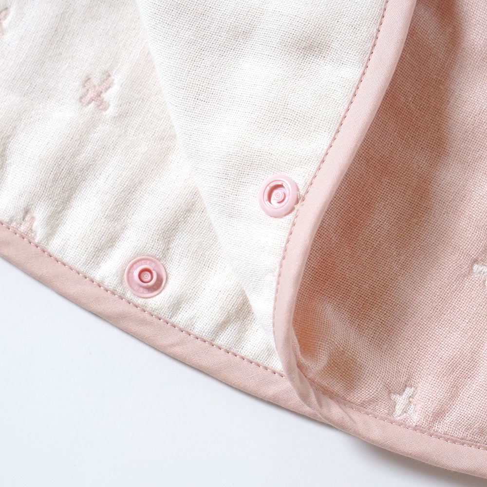 シェルピンク　スリーパー　キッズサイズ ふくふくガーゼ(6重ガーゼ)　 / 名入れ刺繍可