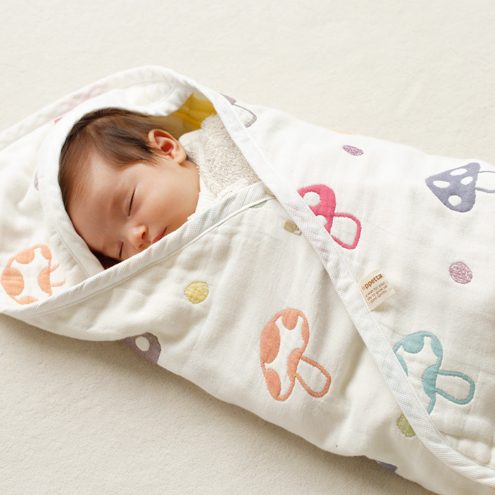シャンピニオン　ふくふくガーゼ(6重ガーゼ)　アフガン