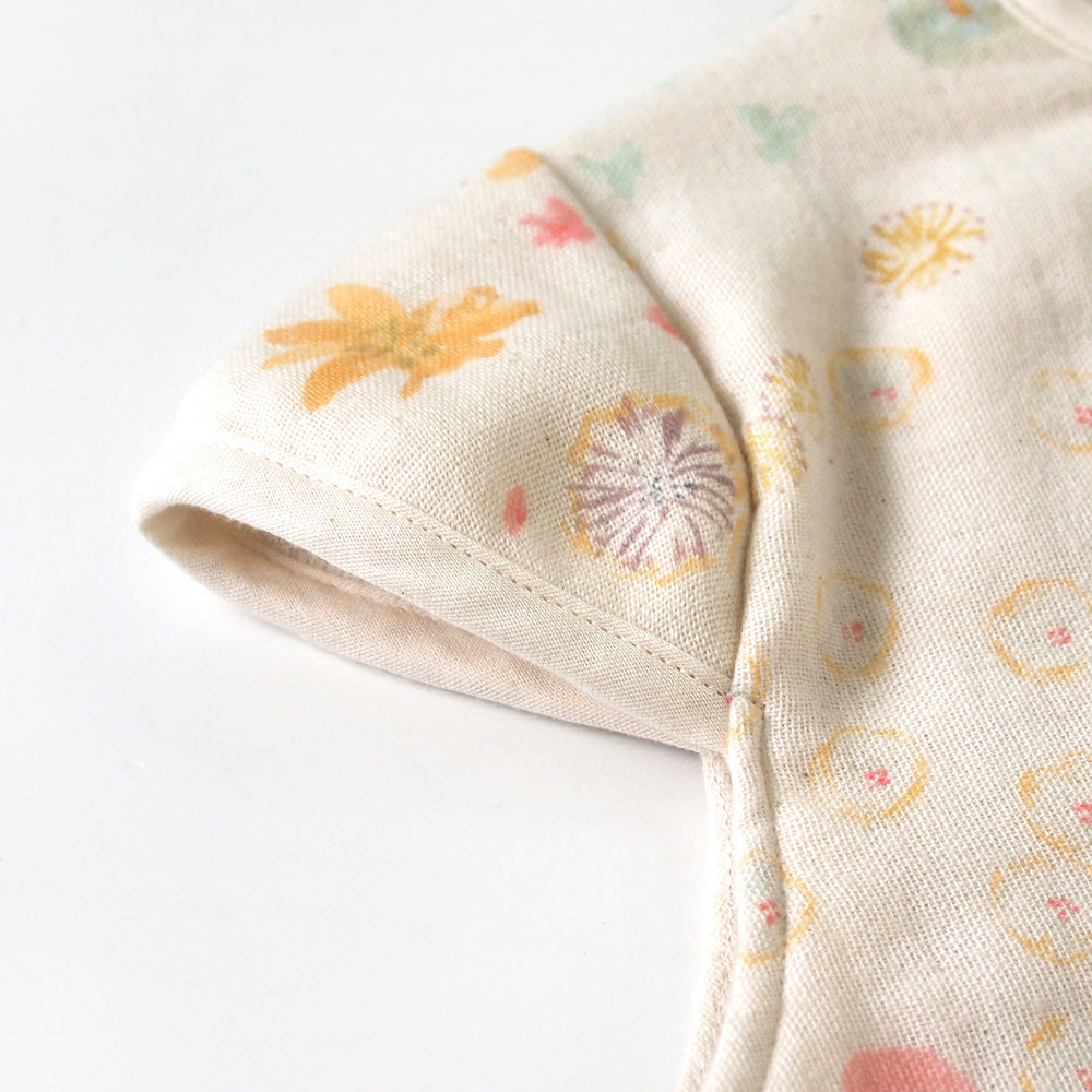 アメザイク　2wayスリーパー　袖付き　6重ガーゼ / 名入れ刺繍可