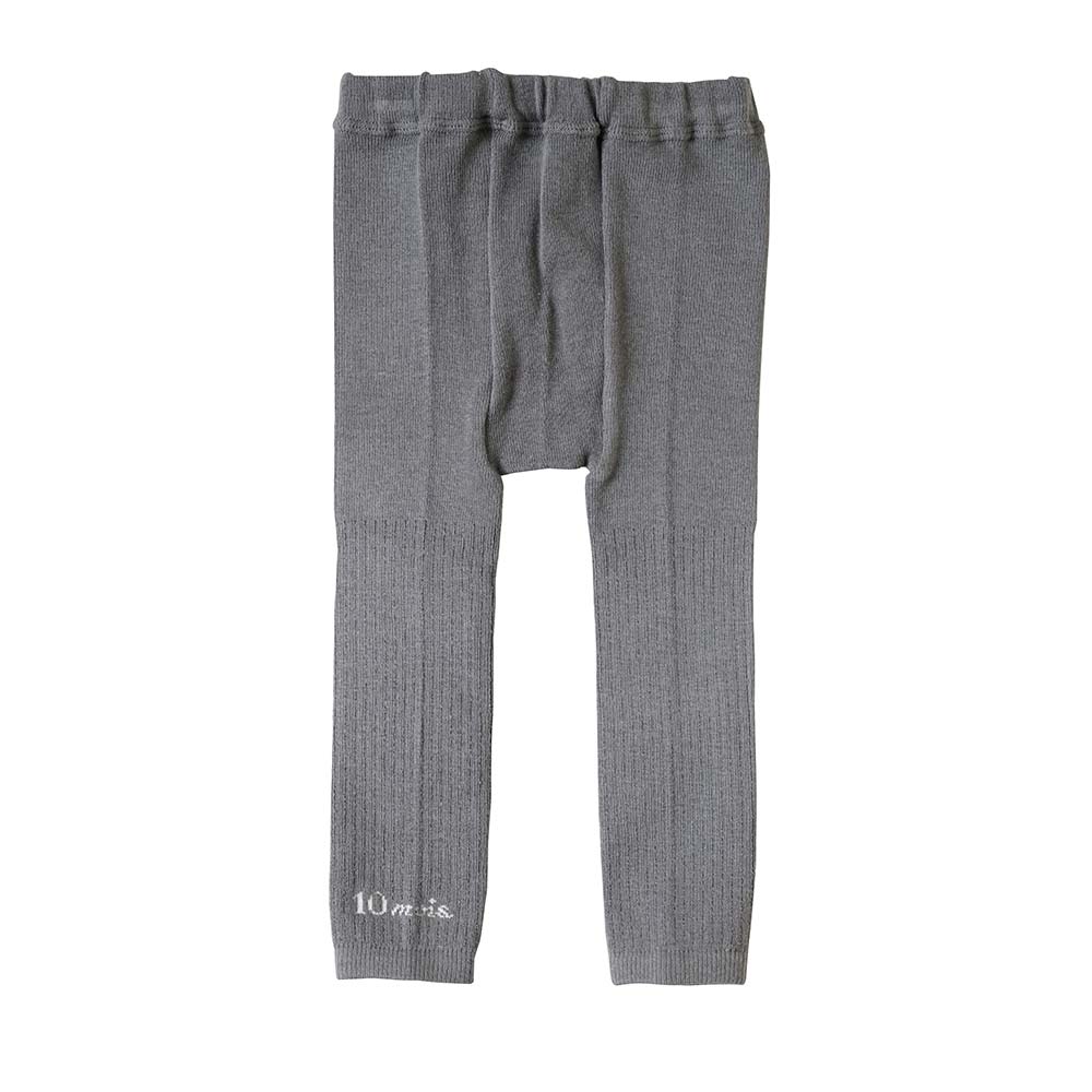 くつした付きリブレギンス　チャコール　70-80cm・80-90cm・90-100cm