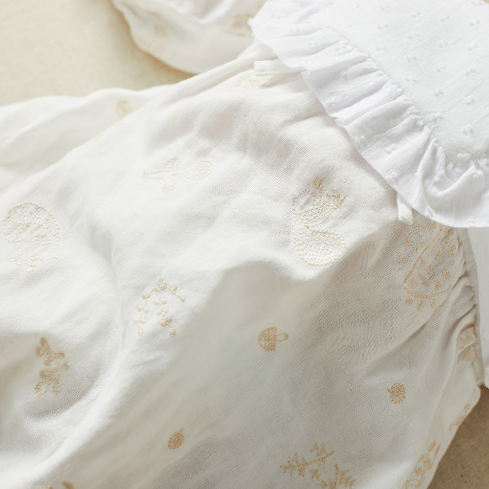 刺繍セレモニードレス　3点セット　minori 50-80cm●