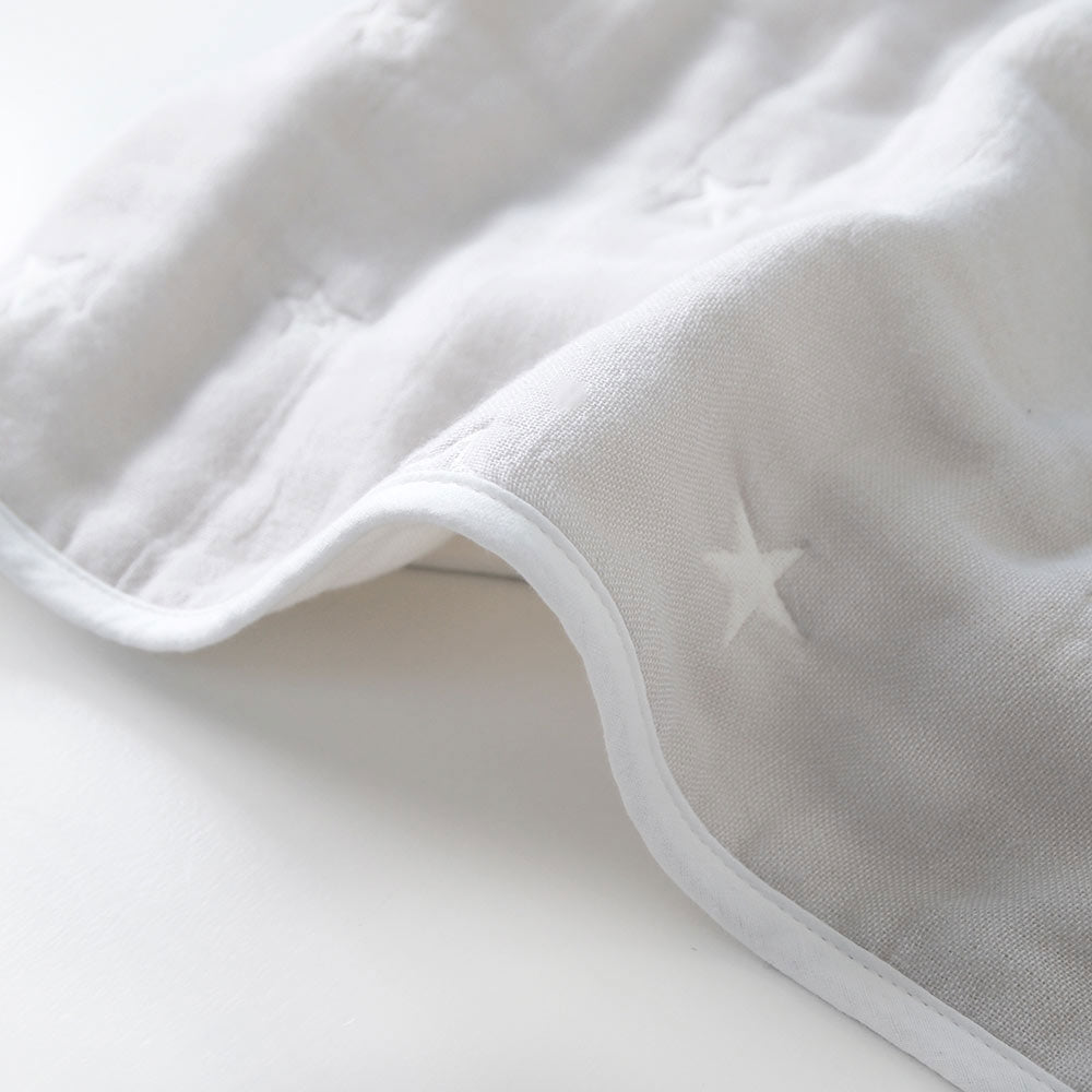 ガーゼケット(大人サイズ)　ふくふくガーゼ(6重ガーゼ)　 / 名入れ刺繍可 シングルサイズ