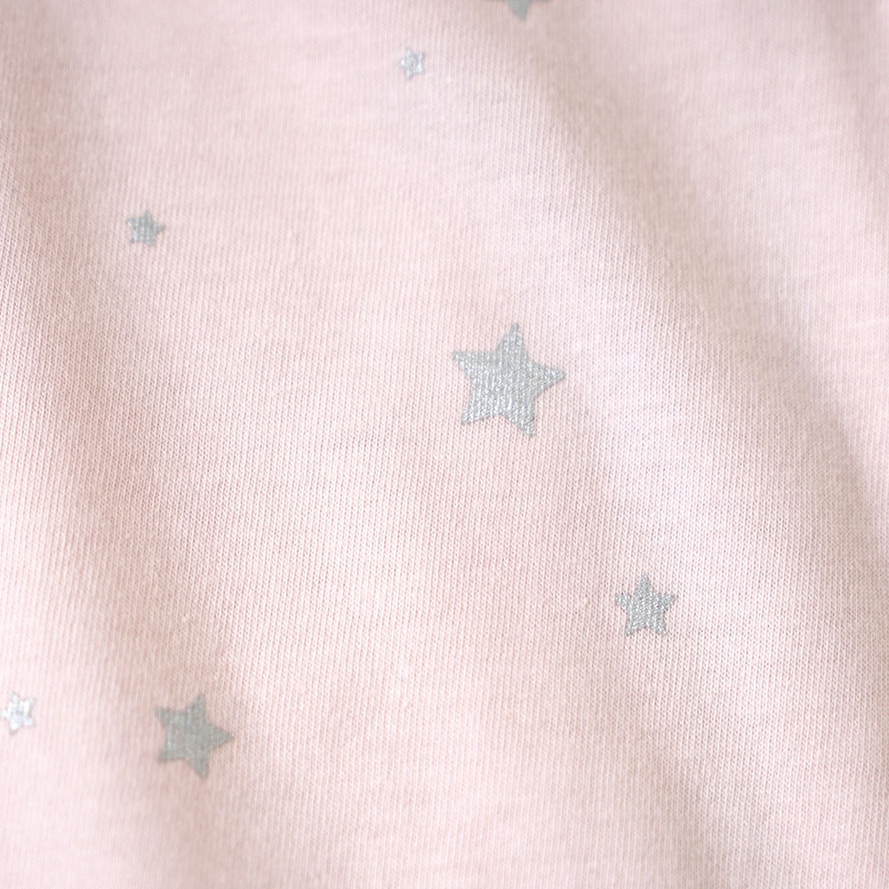 短肌着　星プリント　ピンク　50-60cm / ベビー肌着