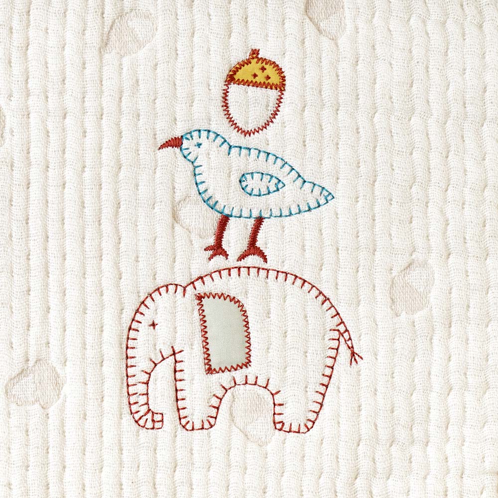 guri　スリーパー　ベビーサイズ 　ふくふくガーゼ(6重ガーゼ)　/ 名入れ刺繍可
