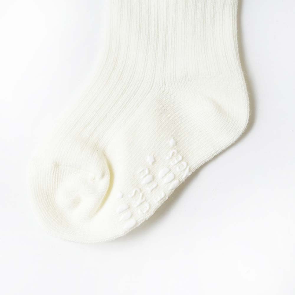 くつした付きリブレギンス　ミルク　70-80cm・80-90cm・90-100cm