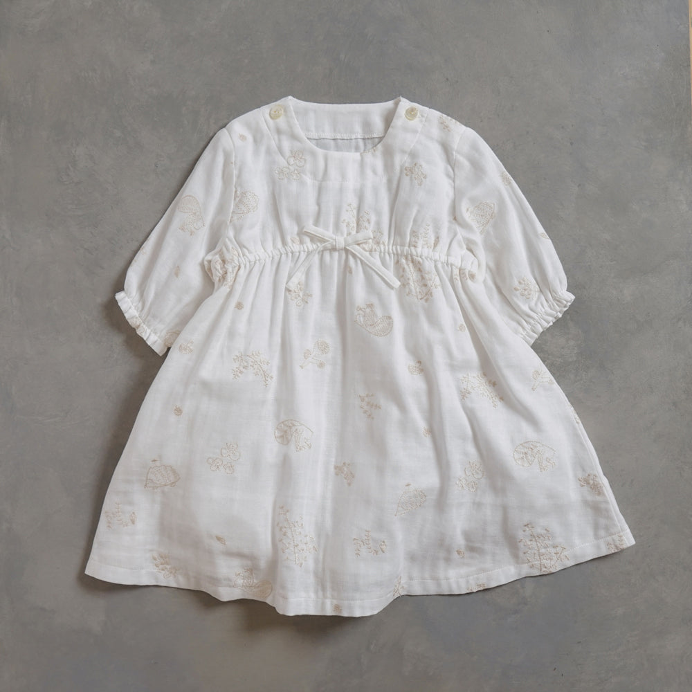 刺繍セレモニードレス　3点セット　minori 50-80cm●
