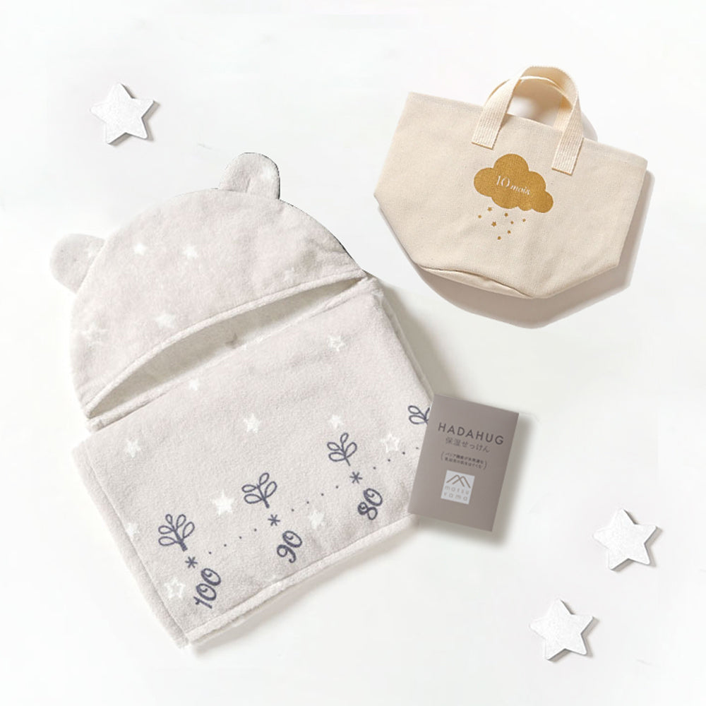 帆布BAGギフト 10moisバスポンチョ・保湿石けん / 名入れ刺繍可