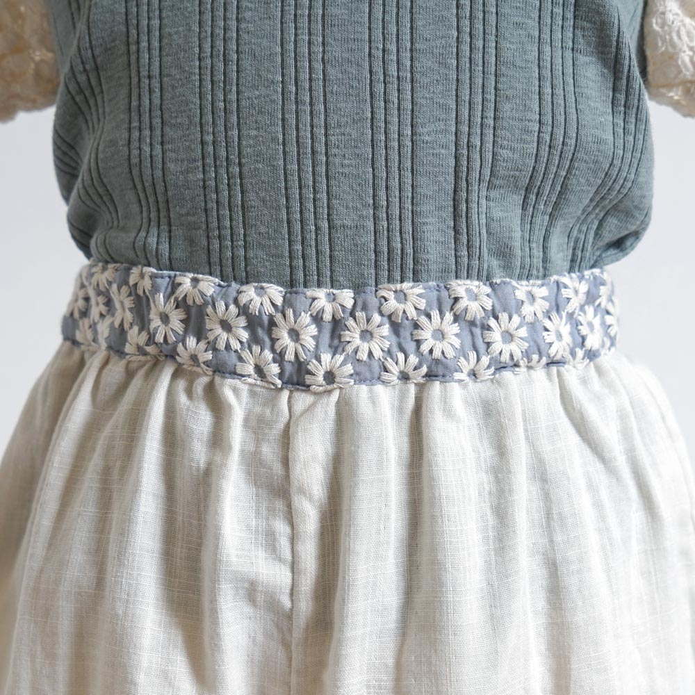 flower刺繍パンツ ライトグレー 80cm・90cm・100cm・110cm