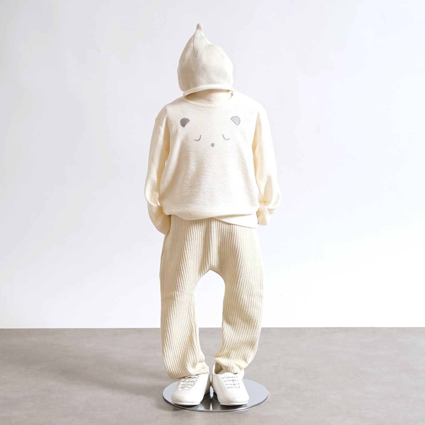 くまさん長袖Tシャツ クリーム  80cm・90cm・100cm