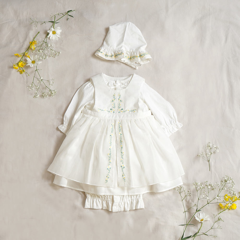 flower刺繍セレモニードレス  50-70cm / Hoppetta