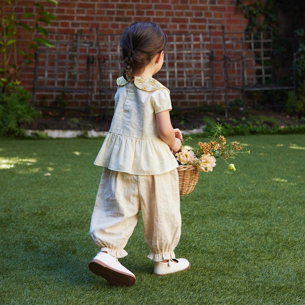 flower刺繍パンツ クリーム 80cm・90cm・100cm・110cm